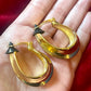 Vintage Yves Saint Laurent Hoop 80s Earrings