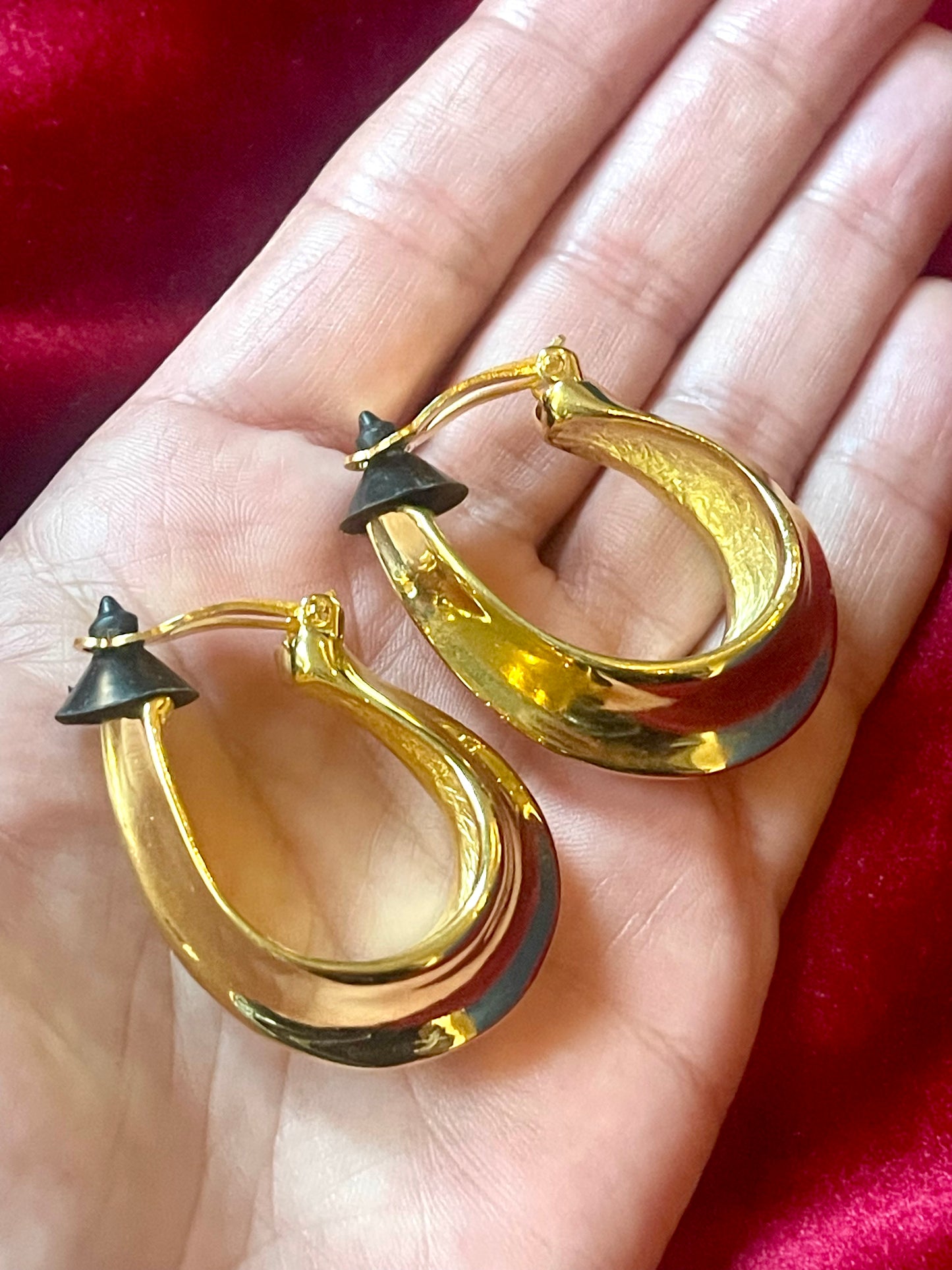 Vintage Yves Saint Laurent Hoop 80s Earrings