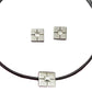 Yves Saint Laurent Vintage Silver 925 Earrings & Necklace Jewelry Set – Very Good Condition