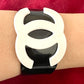 Plastic Chanel Monogram Cuff Bracelet