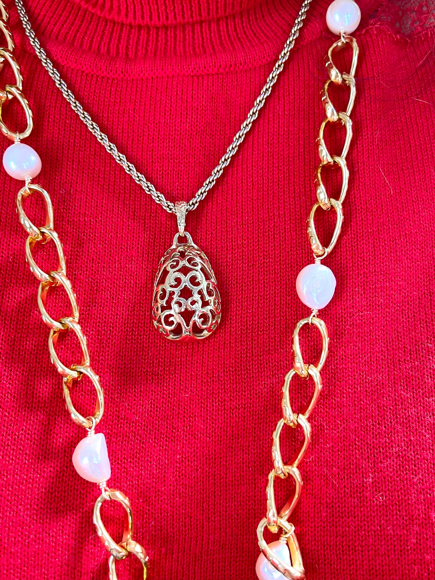 Authentic Vintage Yves Saint Laurent Arabesque Design Necklace