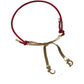 Dior Gold ribbon CD charms red elastic bracelet adjustable size 