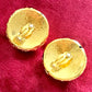 Back side signature authentic Vintage 80’s clip on earrings, repurposed with 18KG classic designer collectibles 