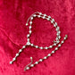 Long Silver Rhinestones Heart Necklace Bracelet Set