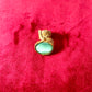 Yves Saint Laurent Vintage Arty Turquoise Tone Gold Metal Ring