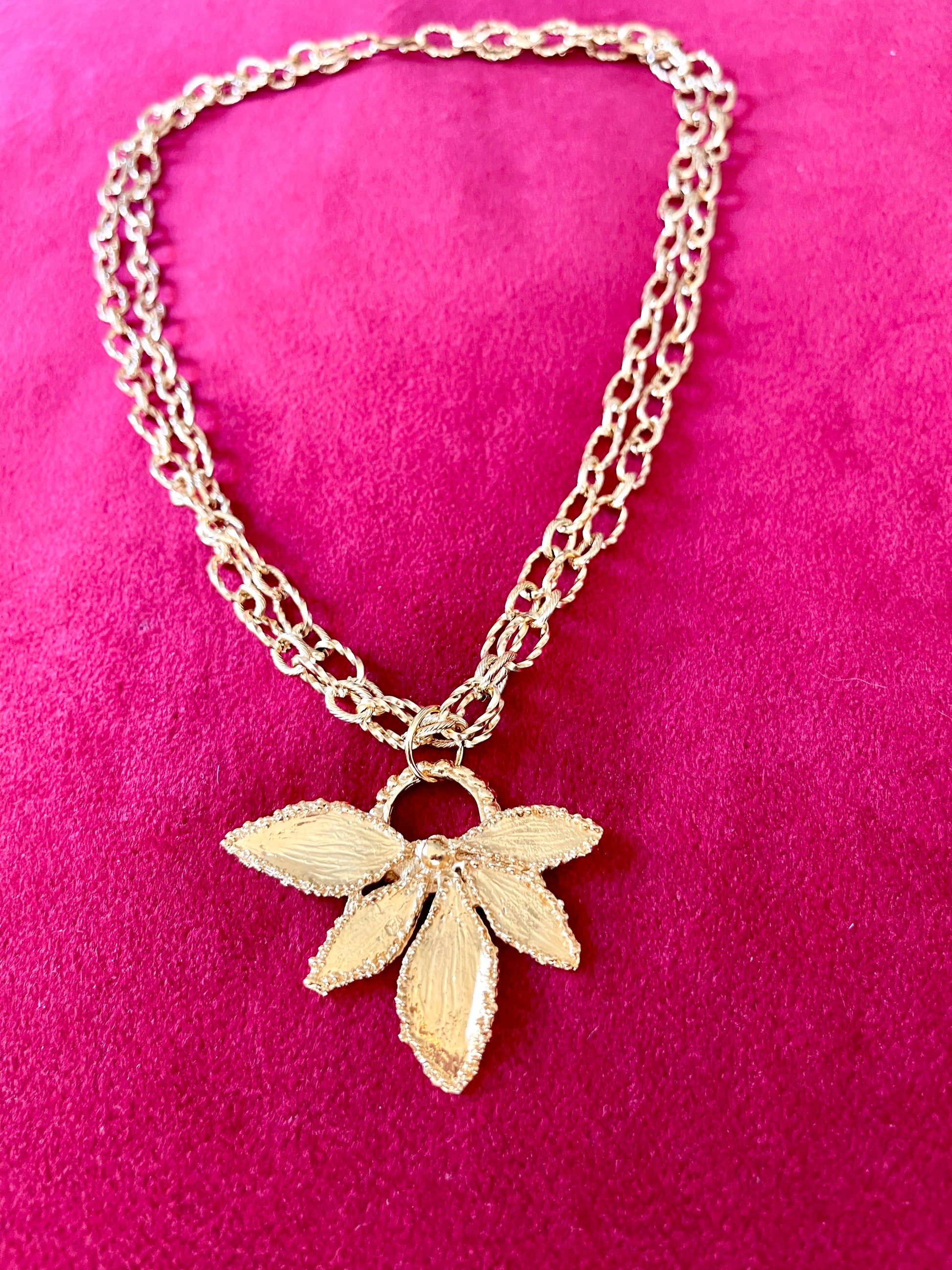 Yves Saint Laurent 80’s authentic statement pendant, collectible designer jewelry long chain necklace 