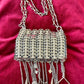 Metal & Dangling Crystal Charms Bag Style Paco Rabanne