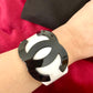 Plastic Chanel Monogram Cuff Bracelet