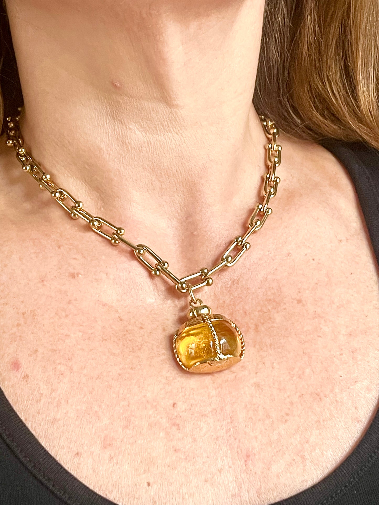 Yves Saint Laurent Vintage Champagne Authentic Pendant