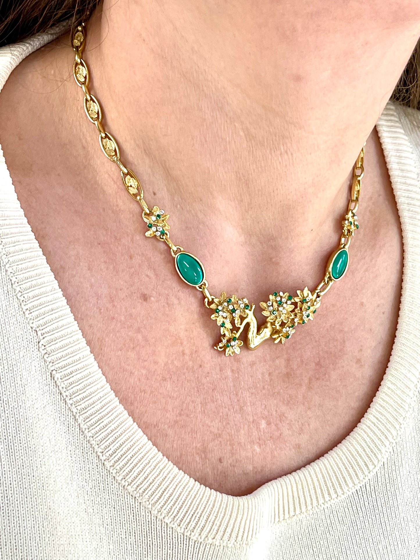 Collar de cadena dorada vintage Orena – Colección años 80