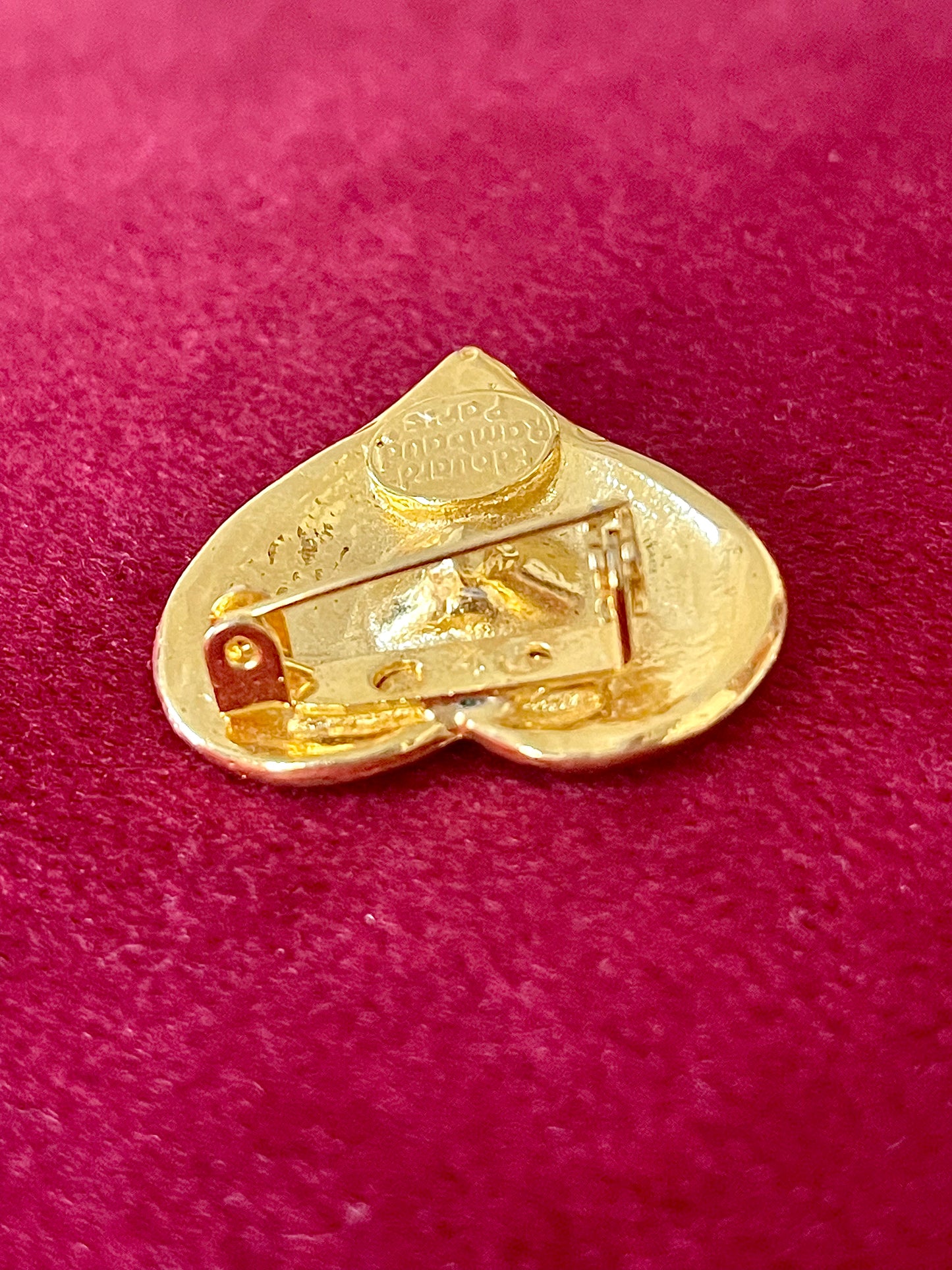 Vintage Édouard Rambaud Gold-Tone Brooch with Rhinestone