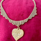 Refurbished18KG Vintage Yves Saint Laurent Love Pendant Monet Necklace
