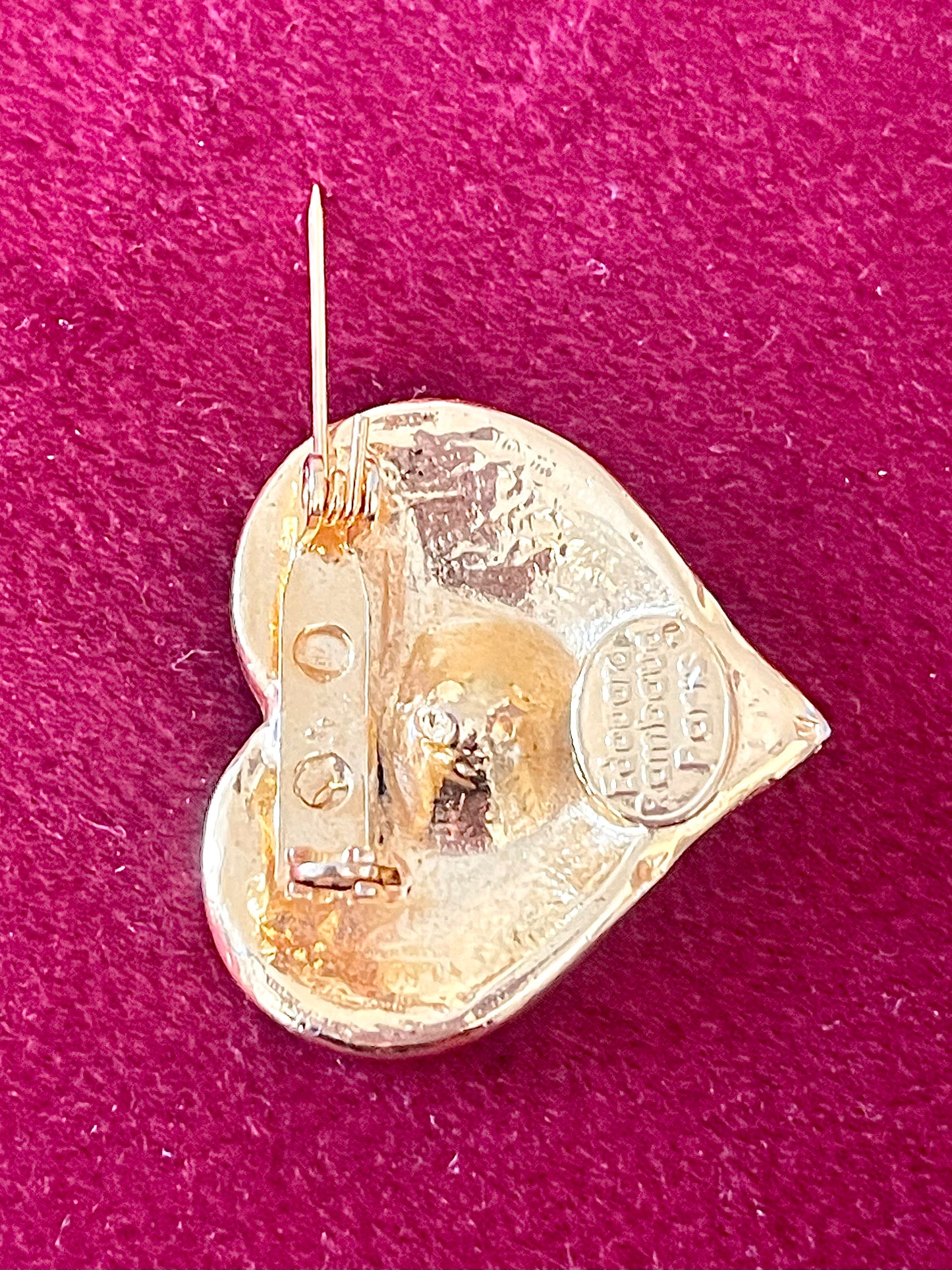 Vintage Édouard Rambaud Gold-Tone Brooch with Rhinestone