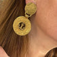 Vintage Yves Saint Laurent Anchor Statement Drop Earrings – Gold Tone