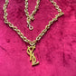 Vintage Yves Saint Laurent Upcycled Authentic Bag Charm Pendant Necklace / Belt