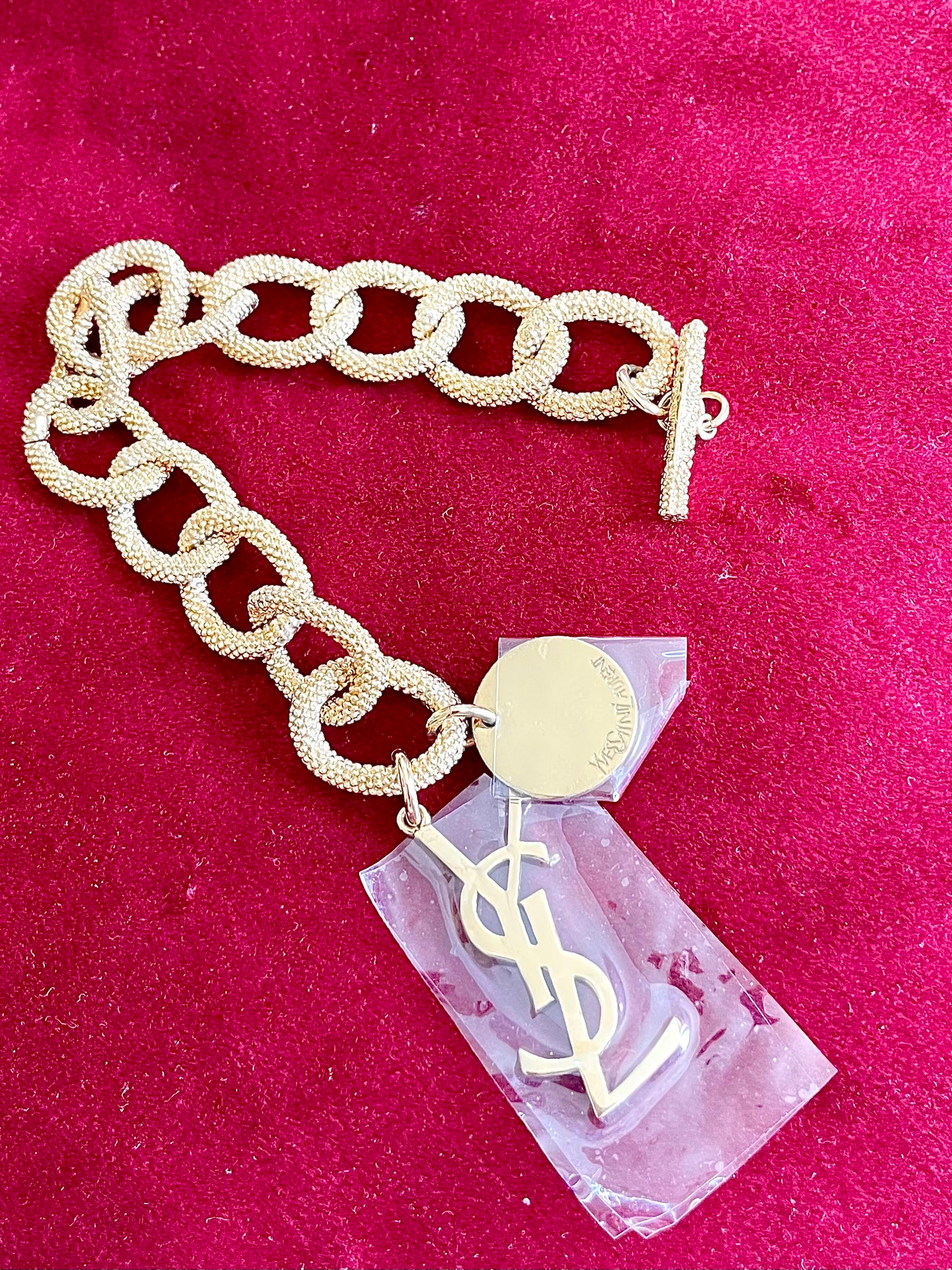 Vintage YSL Charm Chain Bracelet — Brand New Condition