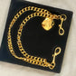 Refurbished With 18K yellow Gold Paco Rabanne Black XS Chain Necklace