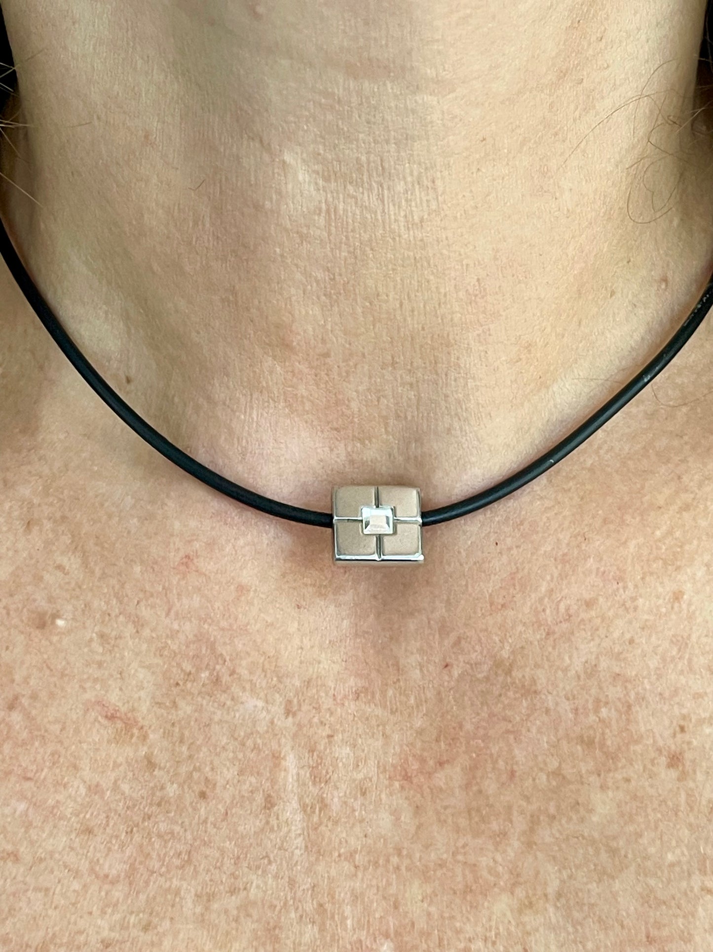 Yves Saint Laurent Vintage Silver 925 Earrings & Necklace Jewelry Set – Very Good Condition