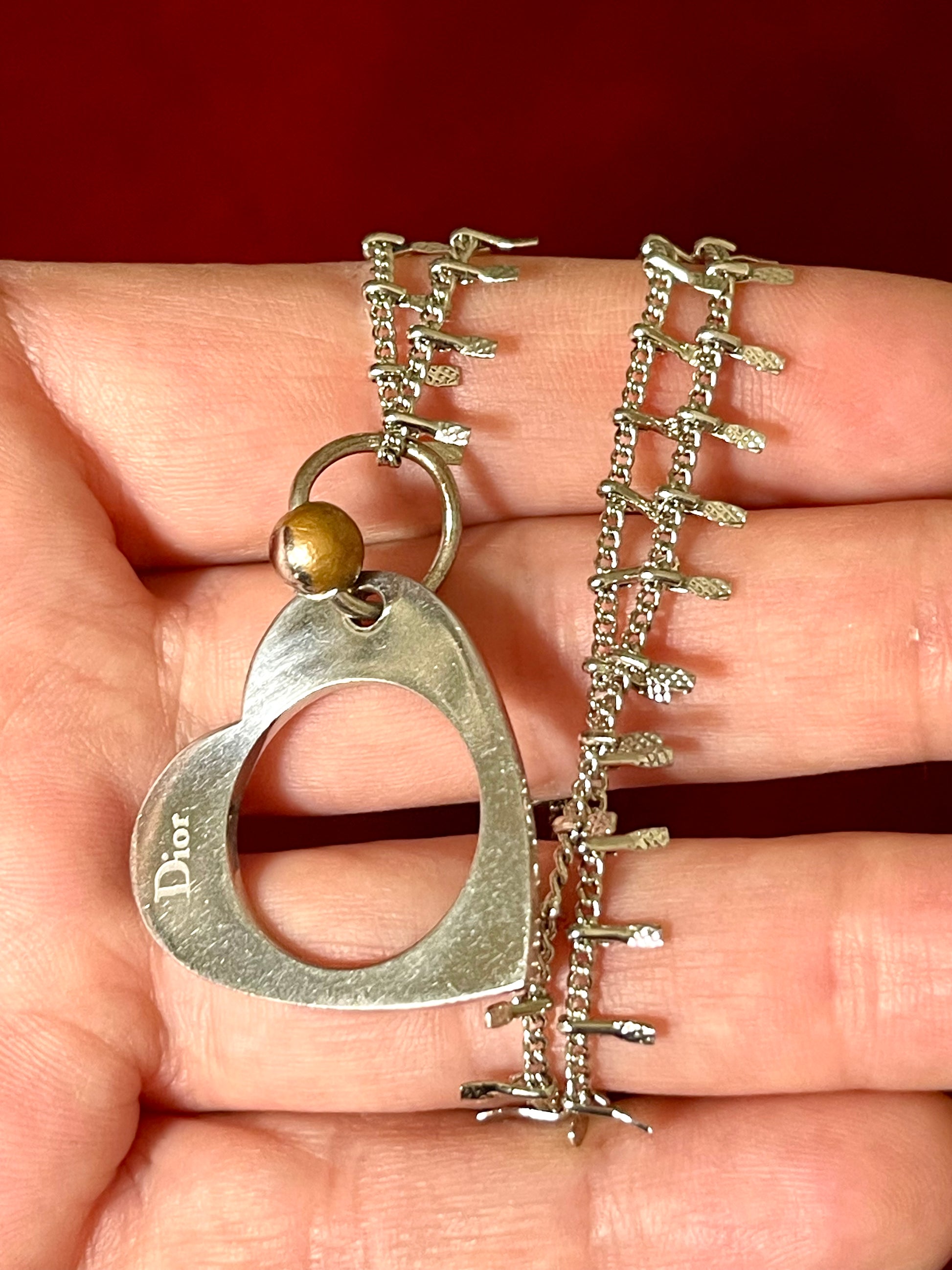 Collier pendentif Charm Dior authentique CD vintage