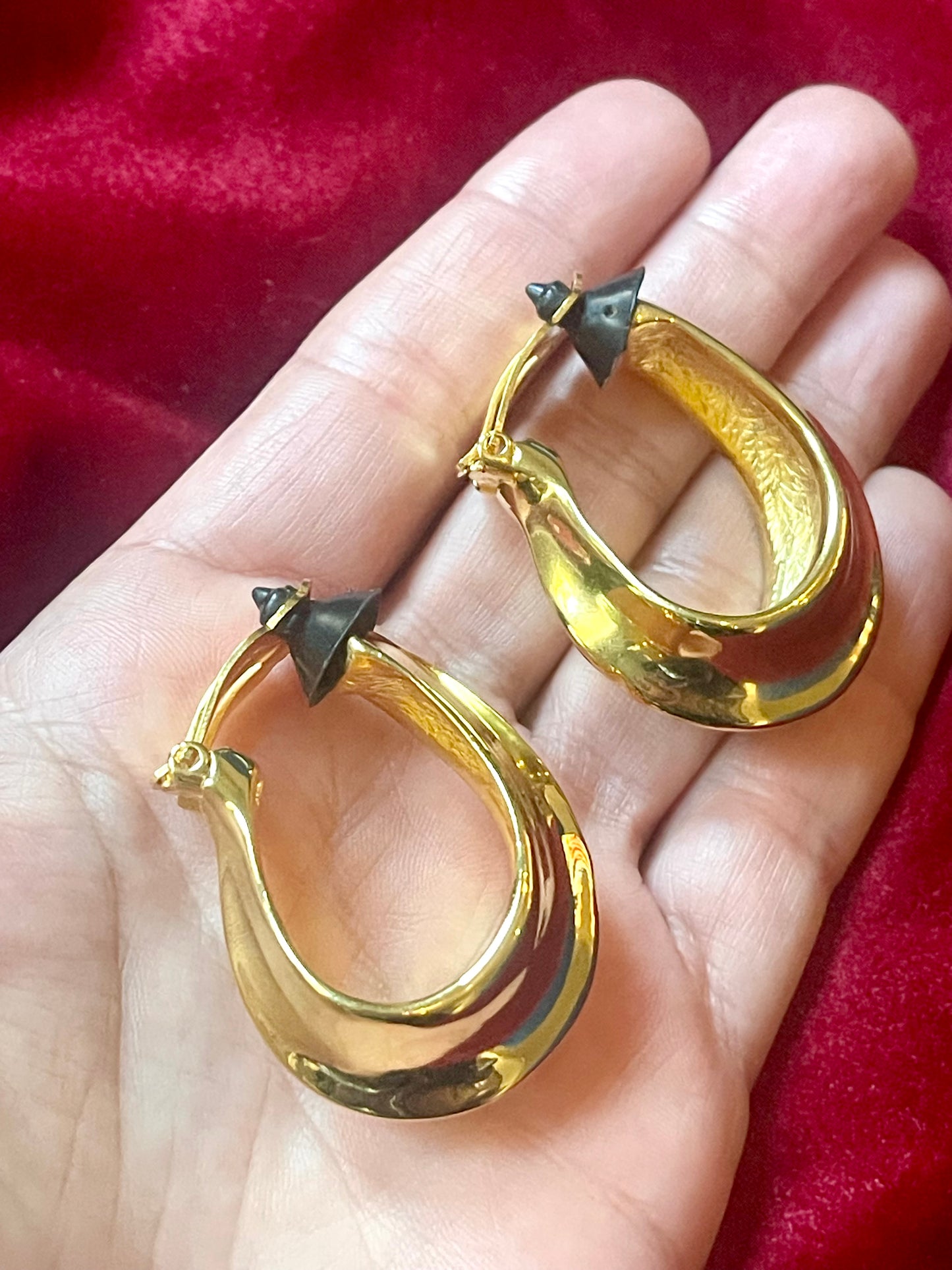 Vintage Yves Saint Laurent Hoop 80s Earrings