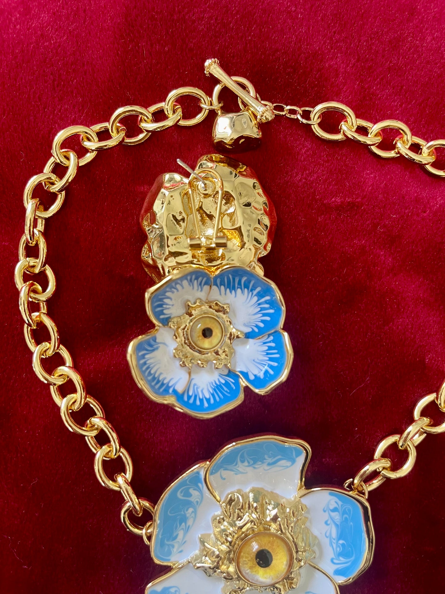 Statement Flower Jewelry Set Haute Couture Style Oscar De La Renta D&G Lacroix.