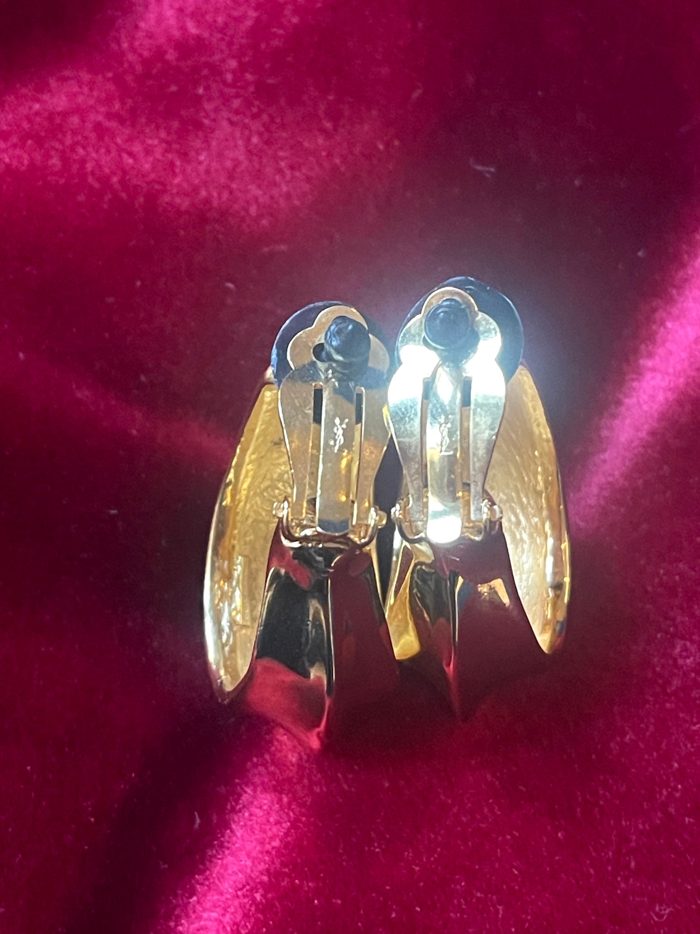 Vintage Yves Saint Laurent Hoop 80s Earrings