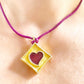 YSL Heart Solid Vintage Opium Perfume Pendant Necklace