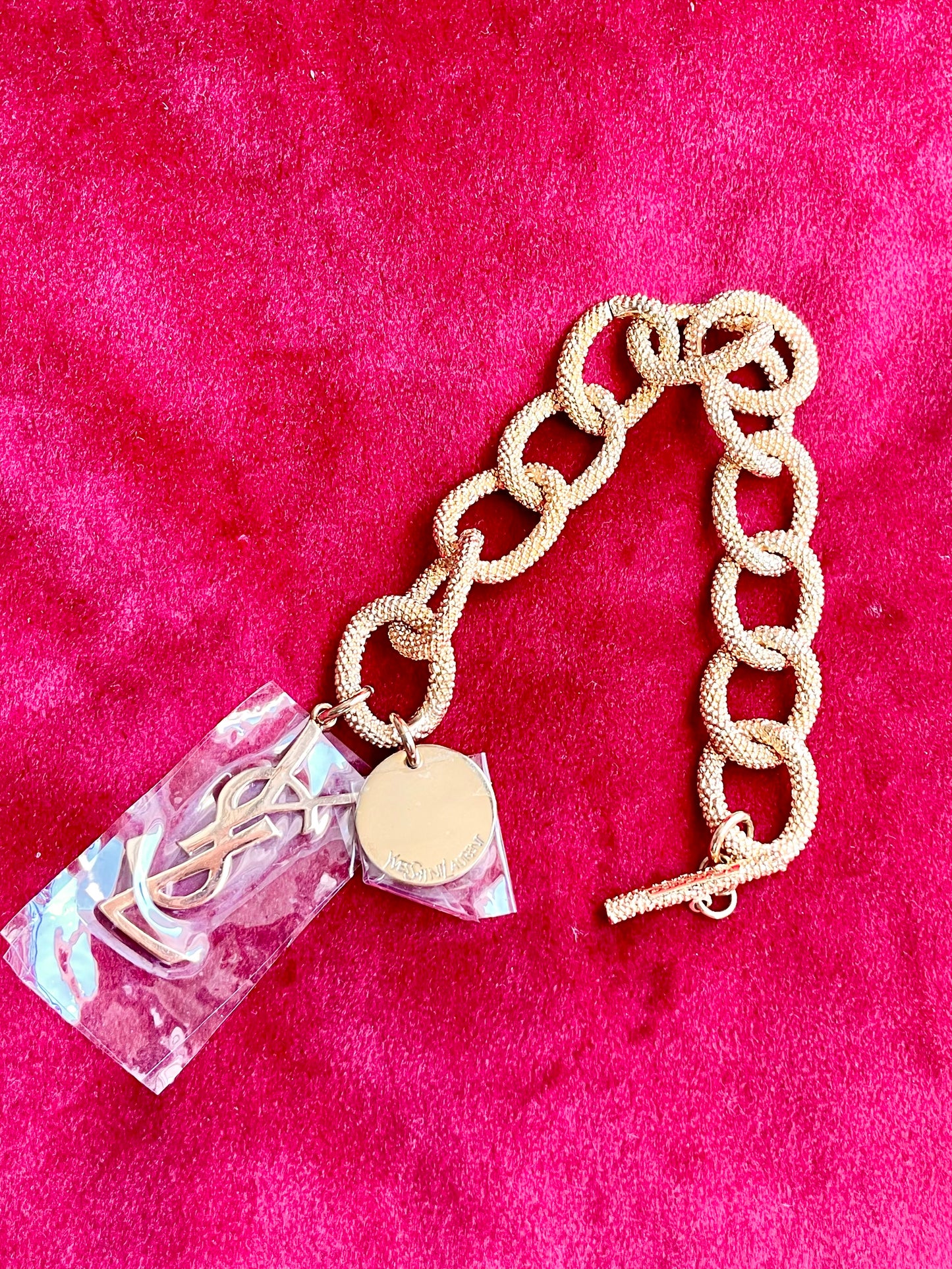 Vintage YSL Charm Chain Bracelet — Brand New Condition