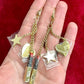 Yves Saint Laurent Beauté Vintage Bag Charms Upcycled Long Chain Earrings – Gold Tone