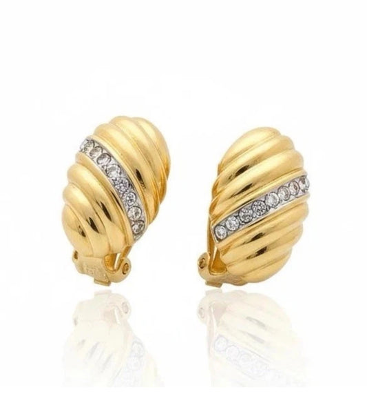 Yves Saint Laurent 70s 80s Clip-On Earrings