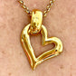 Colgante de corazón auténtico de Yves Saint Laurent, collar con dijes de corazón y cuentas