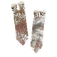 Boucles d'oreilles Paco Rabanne en strass pixel doré rares