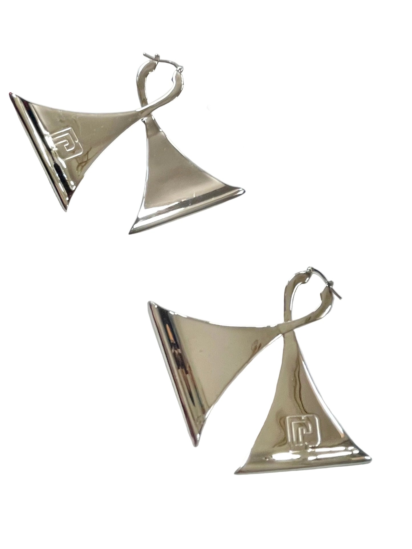 Pendientes de aro Paco Rabanne en tono plateado