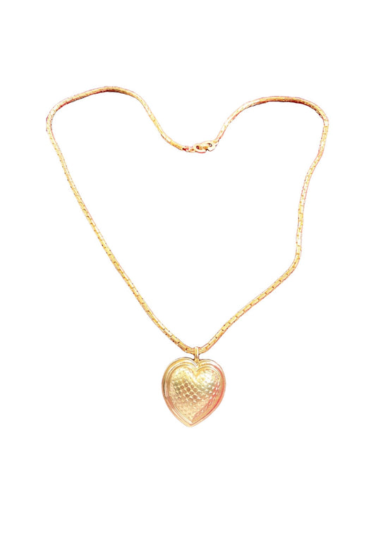 Refurbished Vintage Authentic Long Dior Necklace Heart Pendant