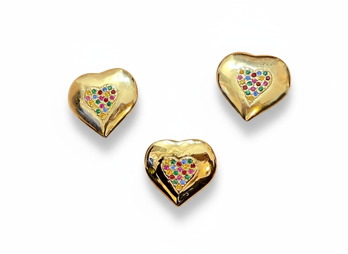 Yves Saint Laurent vintage designer jewelry, earrings with a brooch pin 