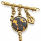 Authentic Yves Saint Laurent Vintage Leopard Charms Brooch Rare Collector’s Piece
