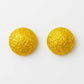 Yves Saint Laurent Vintage 80’s Gold Tone Button Earrings Repurposed 18K Gold