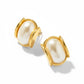 Yves Saint Laurent Vintage YSL Gold Tone Faux Pearl Clip On Earrings Gold Plated 18KG