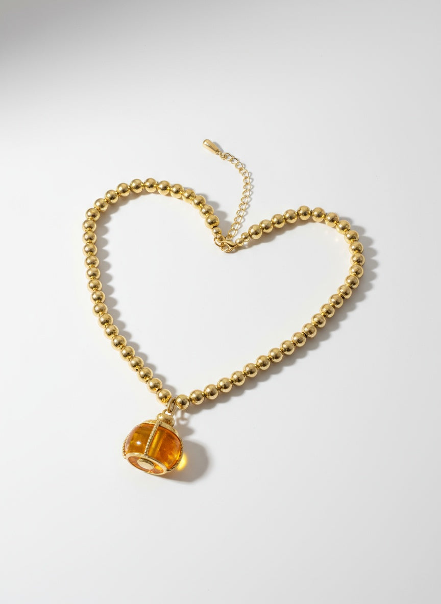 Yves Saint Laurent Vintage Champagne Pendant Necklace – Custom Assembled Piece