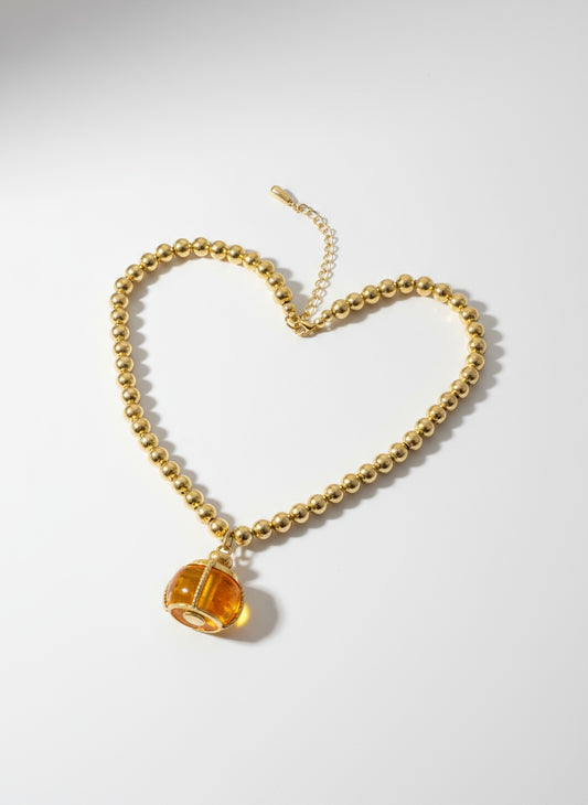 Yves Saint Laurent Vintage Champagne Pendant Necklace – Custom Assembled Piece