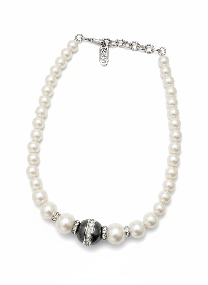 Yves Saint Laurent Vintage Faux Pearl Necklace