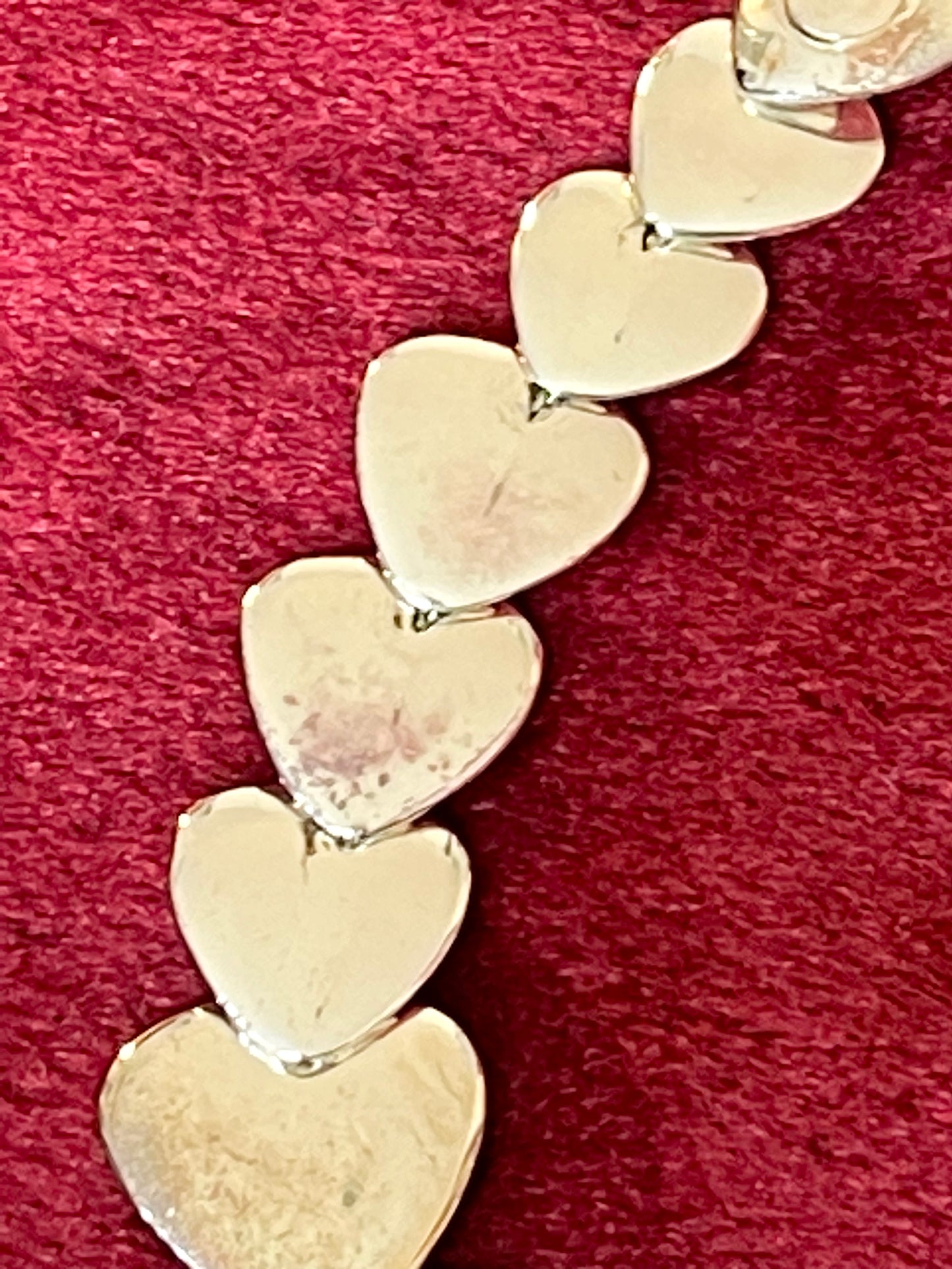 Vintage Monet Heart Design Steel Necklace
