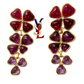 Clover Earrings & Enameled French YSL Pin