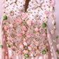 Handmade Light Pink Color Lace Abaya Dress