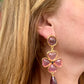 Boucles d'Oreilles Fleur en Résine Violette