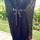Robe Abaya noire à paillettes et dentelle