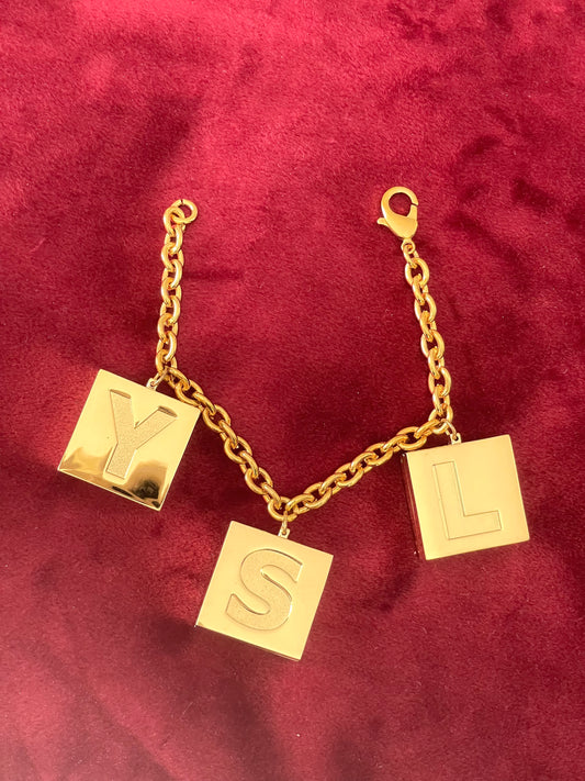 Makeup Bracelet Vintage Yves Saint Laurent Parfums . Bag Charm Option