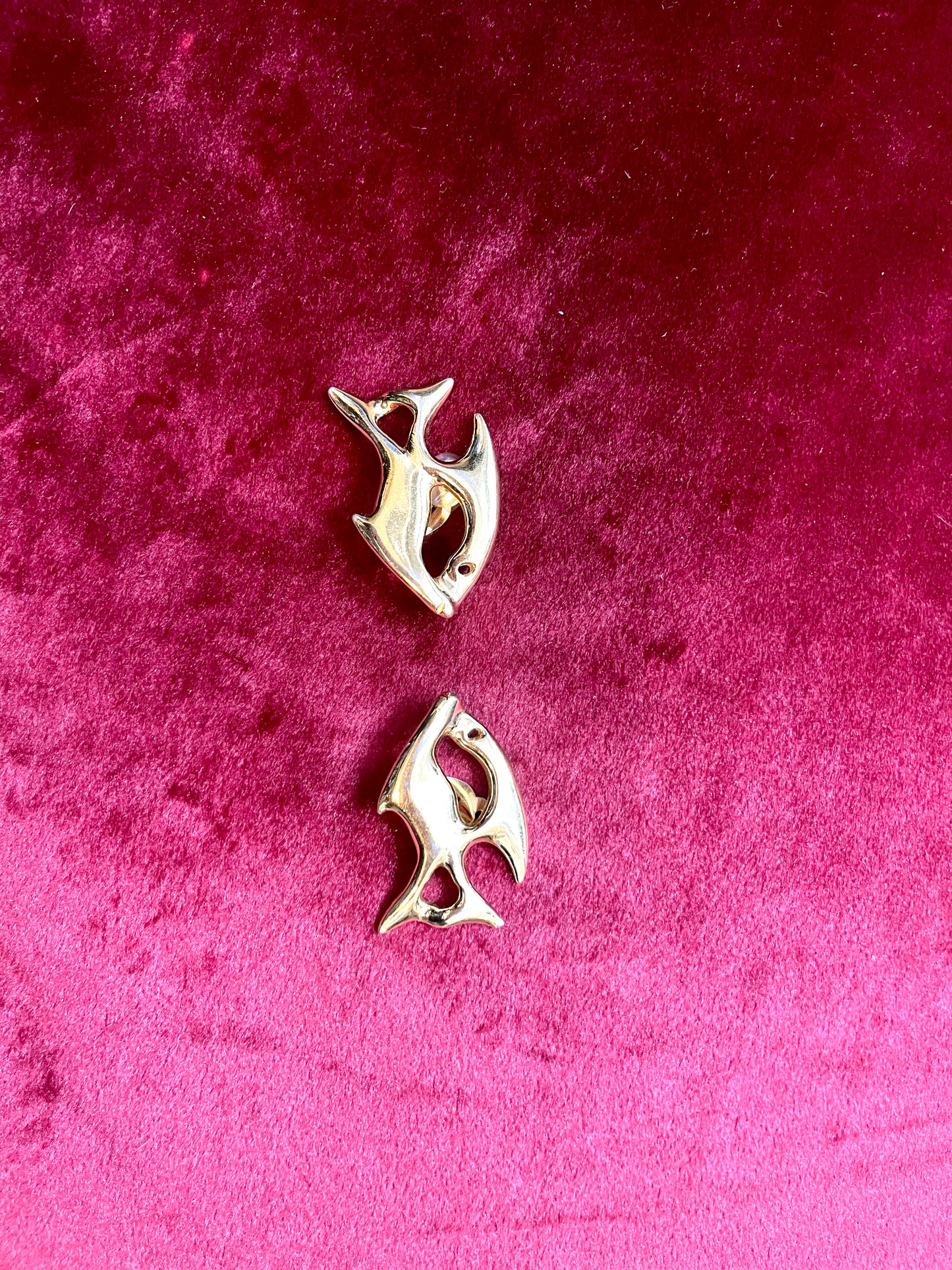 Fish Design Yves Saint Laurent Vintage Authentic Earrings