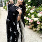 Handmade Black & White Abaya Dress