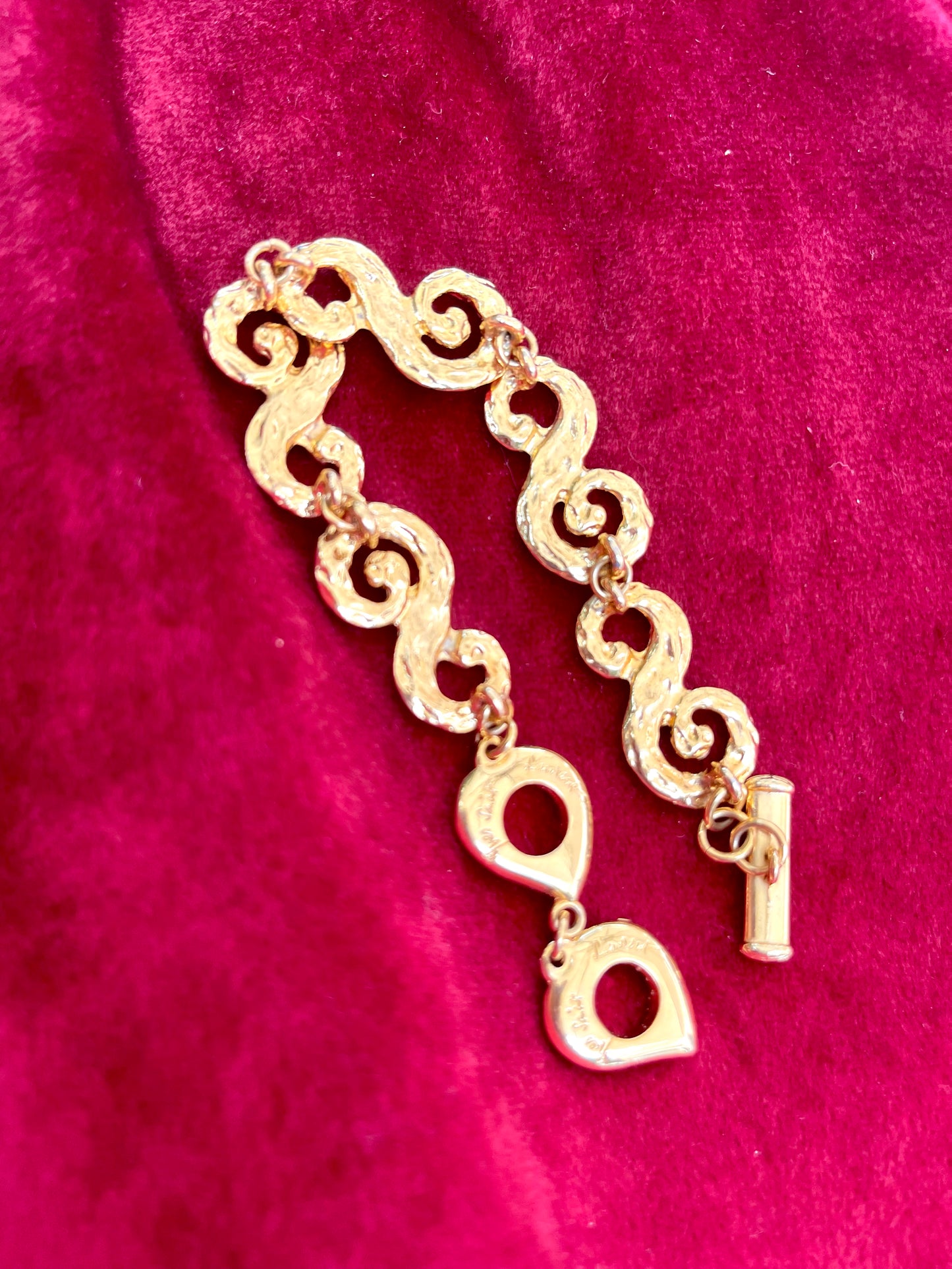 Bracelet Spirale Doré Yves Saint Laurent Bijoux Vintage